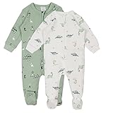 DISEÑO DE CONVENIENCIA - Botones a presión desde el cuello hasta el tobillo. Fácil para mamá cambiar pañales y ropa. Recomendado para 0-9 meses.