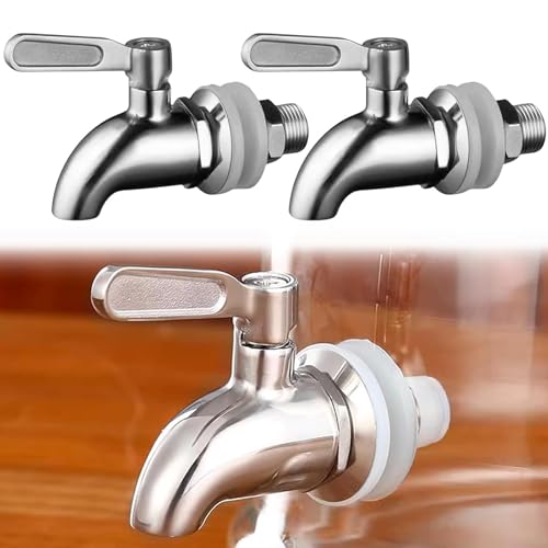 SPORWAY 2 grifos dispensadores de bebidas: grifo de repuesto de acero inoxidable 304, grifo giratorio de 16 mm, grifo de repuesto para recipiente de cristal, grifo para bebida, café, cerveza, fuente SPORWAY 2 grifos dispensadores de bebidas: grifo de repuesto de acero inoxidable 304, grifo giratorio de 16 mm, grifo de repuesto para recipiente de cristal, grifo para bebida, café, cerveza, fuente