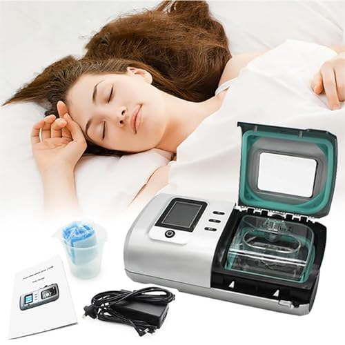Máquina de respiración para dormir, dispositivo de ayuda para dormir totalmente automático con tanque de agua y pantalla LCD a color de 2.8 pulgadas para ronquidos y dificultades respiratorias