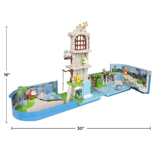 Pokémon Carry Case Battle Ruins Playset - Portable Transforming Backpack Playset with Action Features and 2-inch Pikachu Battle Figure - Image 3