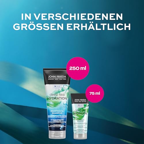 Foto von John Frieda Deep Sea Hydration Feuchtigkeits-Shampoo - Inhalt: 250 ml - SLS/SLES Sulfatfrei - Mit nährstoffreichen Meeresalgen