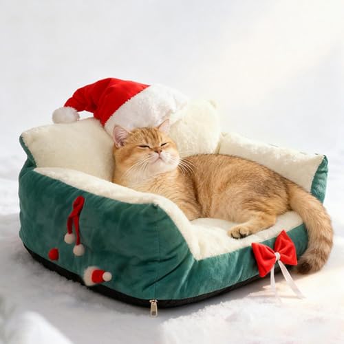 Chaise pour animal de compagnie verte L : lit chat et chien résistant - 6