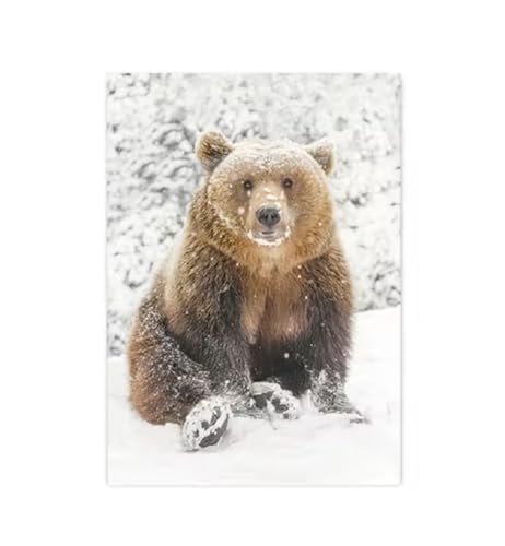 Toile forêt d'hiver et ours pour illuminer une chambre sombre et sans vie