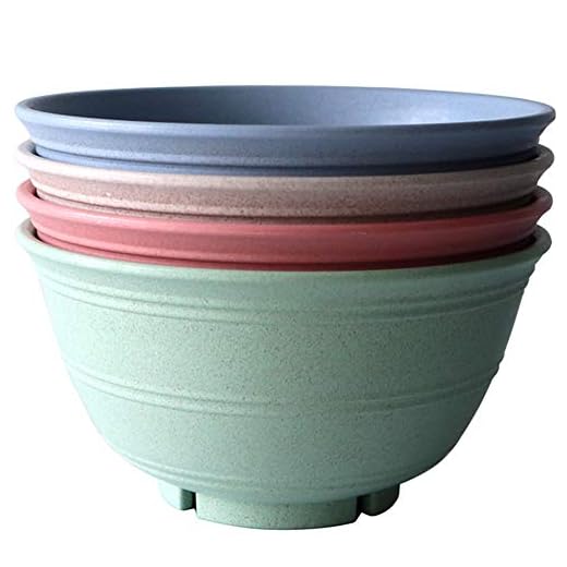 Greenandlife 30 Ounce Lightweight & Unbreakable Wheat Straw Bowl - Noodle Fruit Soup Bowl Rice Bowls Dishwasher Microwave Safe, Non-toxin, BPA free and Healthy for Kids Children Toddler & Adult