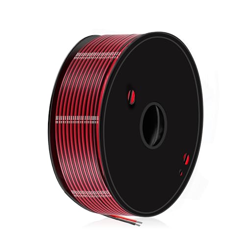 Cabo elétrico de 0,52 mm² - XINWANG 20 Gauge em cobre revestido de alumínio (30 m preto/vermelho) - alta condutividade, isolado em PVC, 300 V/600 V, ideal para casa, comerciais, automóveis Y DIY