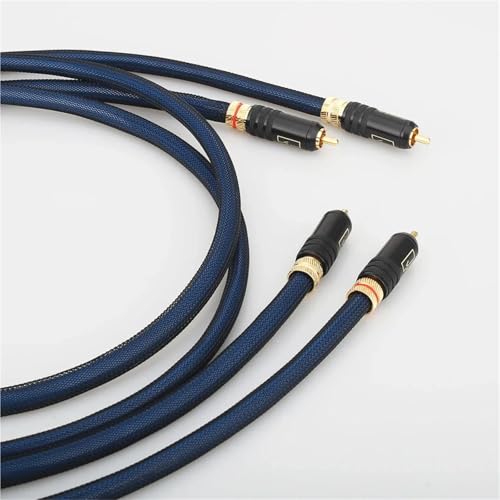 Cable RCA macho a macho 1 m plateado de alta calidad miniatura 1