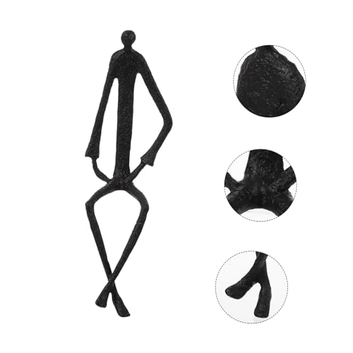 Statue d'art abstraite design moderne noir idee cadeau decoration originale bureau - 8
