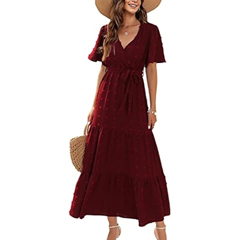 QUNERY Vestido Largo Mujer Verano Cover