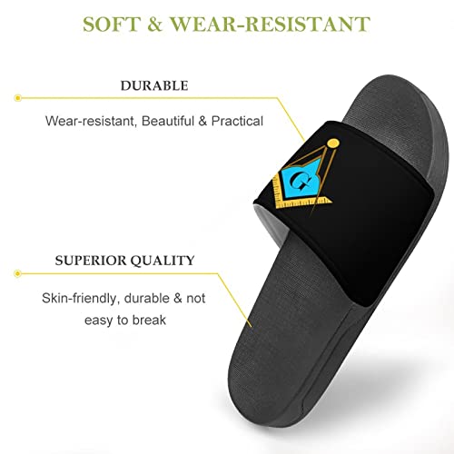 Color Freemason Symbol Outdoor Slippers PVC Women And Men Bath Slip On Home Shoes Non-Slip3