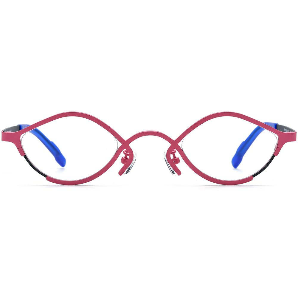 FONEX Colorful Pure Titanium Glasses Frame Women Retro Round Eyeglasses