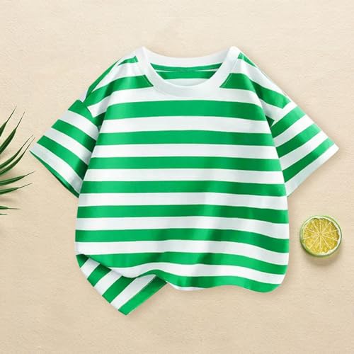 Toddler Girls Boys T-Shirt Stripe Graphic Short Sleeve Tee Shirts Kid Crewneck Cotton Tee Undershirt Children's Clothes2
