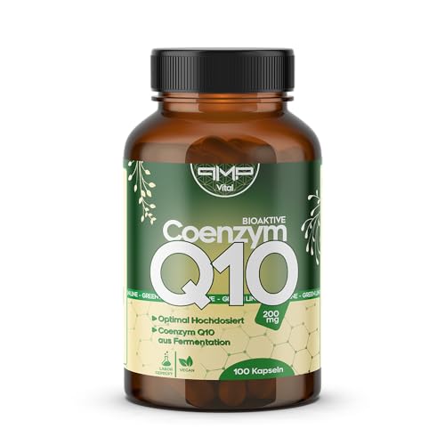 PMP-Europe® Coenzym Q10 200 mg je Kapsel – Vegan in Deutschland produziert, laborgeprüft. Mit bioidentischem Ubichinon aus pflanzlicher Fermentation