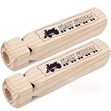 LOVESTOWN 2 PCS Kids Wooden Train Whistles, Train Whistle 4, Tone 7.3" Toy