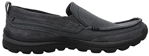 Skechers Men's Superior Milford Loafer, Charcoal/Black 13 M