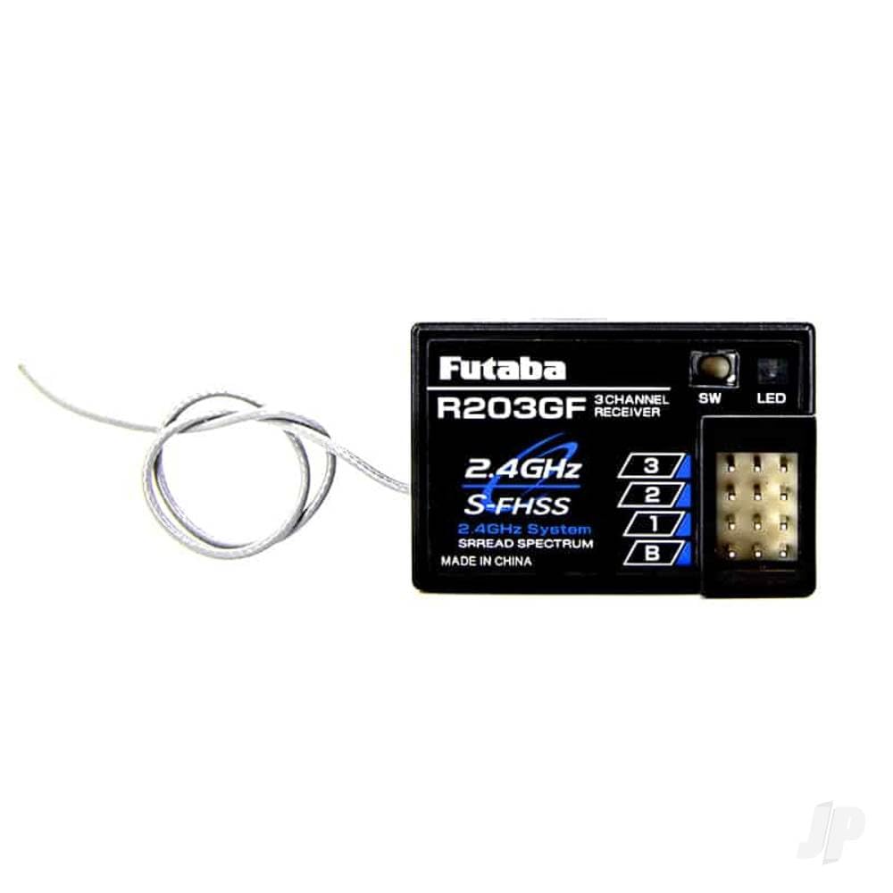 Futaba R203GF - Ricevitore a 3 canali 2,​4 GHz S-​FHSS/​FHSS (P-​R203GF/​2-​4G)