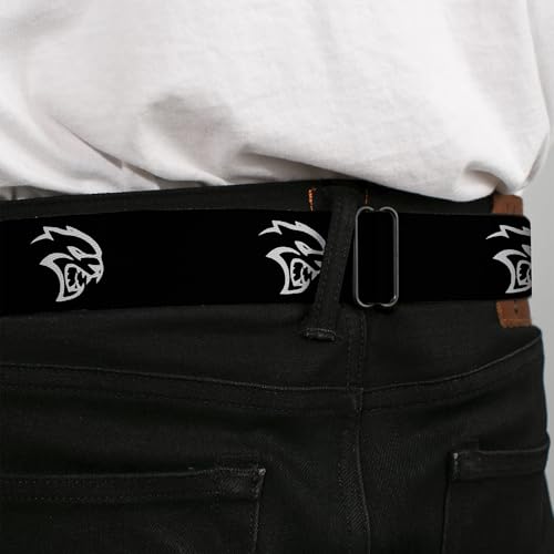 Buckle-Down Men's Seatbelt Belt Viper SRT Hellcat Kids, Dodger Logo Black/White, 1.0" Wide-20-36 Inches4