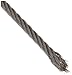 Small Parts Stainless Steel 302/304 Wire Rope, 7x19 Strand Core, 1/16" Bare OD, 50' Length, 480 lbs Breaking Strength