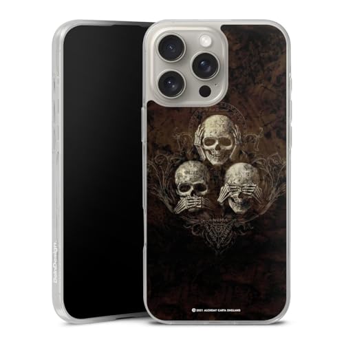 Coque iPhone 16 Pro Max silicone souple têtes de mort eviter rayures etui