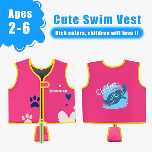 Chriffer Toddler Swim Vest Pool Floaties Jacket for 2-6 Years Old Boys and Girls, Kids Swimming Vests for 41-66lbs Babies on Beach, Boating — view 2