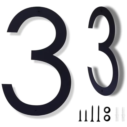 16 Inch Metal House Number 3 by zjdbset Cover