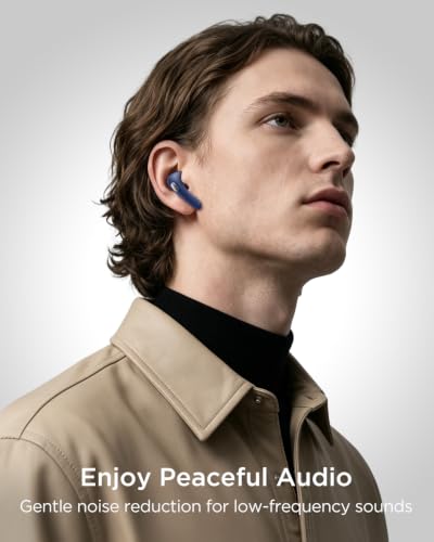 Image of TALIX T30 Noise Cancelling Earbuds with Phone Stand, Punchy Bass, 4-Mic, True Wireless Bluetooth 6.0 in Ear Headphones, 28H Playtime, IPX4 (Blue)