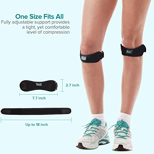 Knee Brace Patella Strap 2 Pack for Pain Relief, Running, Hiking, Trekking, Biking and Other Sports, FDA Registered by Sable - Thumbnail 3