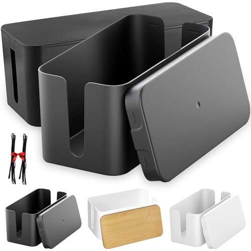 Caja Organizadora de Cables - Organizador Cables Escritorio - Organizador de Cables - Caja para Esconder Cables - Cable Box - Caja Cables Organizador