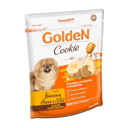 GOLDEN COOKIE Biscoito Para Cães Adultos - Sabor Banana Aveia E M...