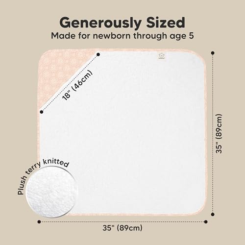 Image of KeaBabies Hooded Baby Towel for Newborn, Baby Bath Towels (Crystal, 35x35) | Viscose Derived from Bamboo, Large Baby Towels with Hood, Boys, Girls, Toddler, Soft Absorbent Baby Bath Essentials