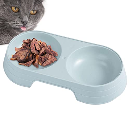 Welpennäpfe | Macaron Elevated Cat Double Bowl | Welpenfutter- und Wassernäpfe-Set, Fressnäpfe zum Füttern von kleinen, mittelgroßen Hunden, Katzen, Welpen