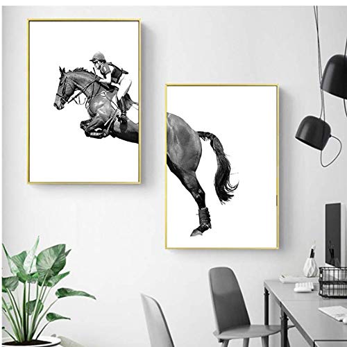 Affiche moderne de course de chevaux pour sublimer un salon contemporain