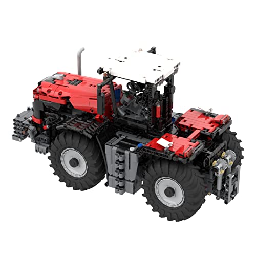 SESAY Technik Traktor Bausteine Bausatz, Technik Traktor Modell, Kompatibel mit Lego Technik, 1885 Teile, Rot – Bild 5