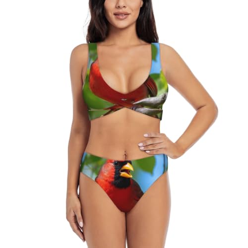 Maillot de bain deux pièces North American Cardinal haut de gamme en triangle croisé