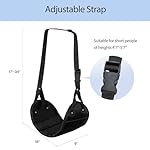 Airplane Travel Foot Hammock, Adjustable Footrest for Long Flight Trip, Travel Essentials to Relax Feet, Black - Image 2