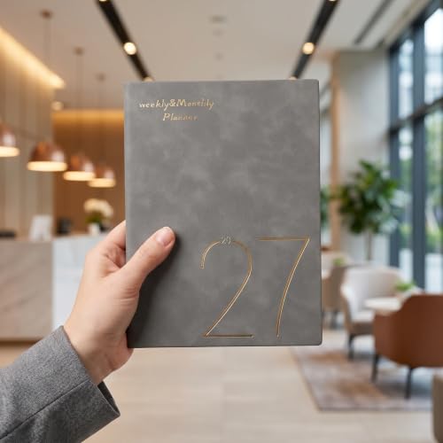 HAKIDZEL Agenda 2027 A5 en Papier pour Professionnels et Étudiants, Organisation Flexible, Anti-traces D'encre, Style Moderne Minimaliste pour Usage Scolaire et Bureau – vue 6