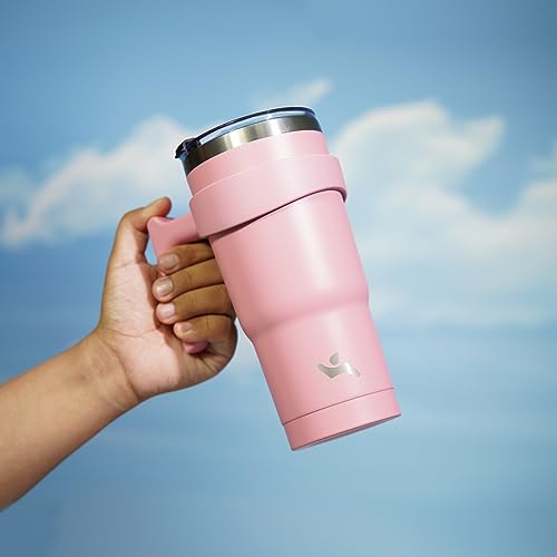Image of Konokyo 20 oz Tumbler with Handle and Straw, Insulated Travel Mug