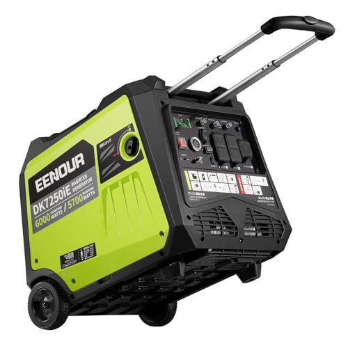 EENOUR インバーター発電機 DK7250iE 定格出力5.7kVA 100V・200V出力可能...