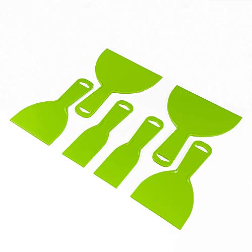 Putty Knife, Set of 6, Plastic Scraper, Plastic Putty Knife, Putty Knife Set, Plastic Spreader, Spackle Tool, Plastic Putty Knife Scraper, Plastic Scraper Tool, Putty Scraper