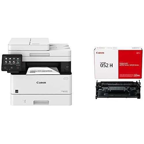 Canon imageCLASS MF424dw Monochrome Printer with Scanner Copier & Fax AND Canon Original 052 High Capacity Toner Cartridge - Black