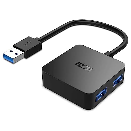 Hub USB con 4 USB 3.0 solo 7€ ICZI Hub USB 3.0 de 4 Puertos USB 3.0 , Adaptador usb 3.0 con Conector Niquelado de Alta Velocidade de Transmisión - Negro