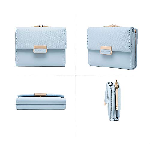 Womens Wallets Small Wallets for Women Slim Mini Wallet Soft PU Leather Wallet Cute Large Capacity (Navy)3