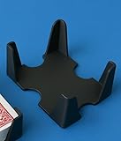 Playing Card Deck Holder, 3D Printed, Fits Standard 2.5 x 3.5 inch Poker Cards, Black and White (Black, Double Deck)