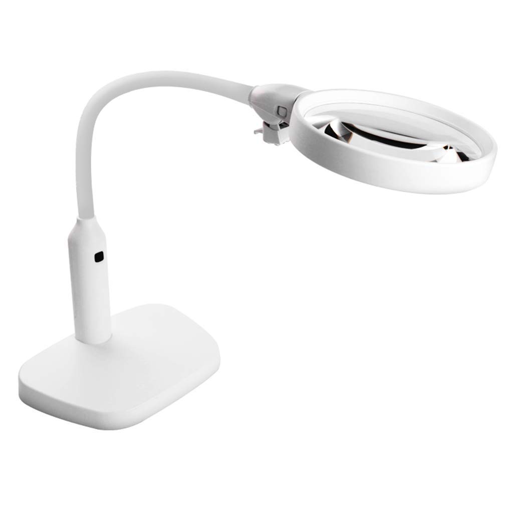 SaryEdge Magnifying Glasses Magnifier Metal Charging Desktop Magnifying Glass with LED s Toys Games,