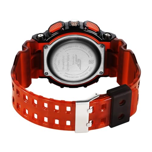 Image of SF Spectra Analog-Digital Green-Plastic Round Dial Dark Green A1Polyurethane Strap Men's Watch - NU77137PP10