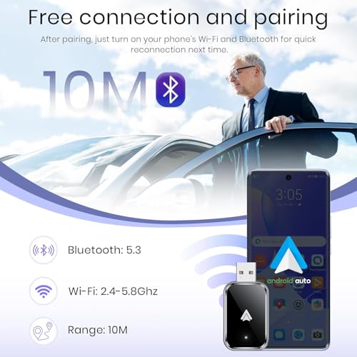 HaMeby Wireless Android Auto Adapter, Convert Wired to Wireless by HaMeby - Used condition - Image 2