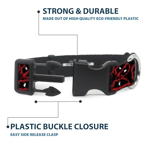 Collar de clip de plástico de Deadpool negro ajustable con estampado de salpicaduras 5