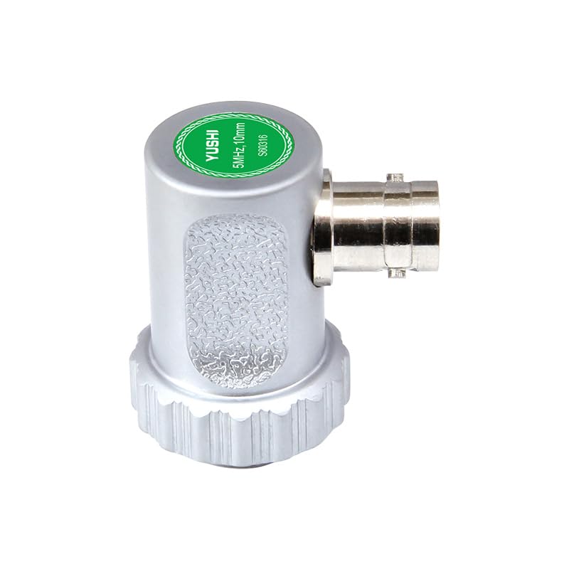 NDT UT 0 Degree Probe Element Diameter 10mm Single Crystal Transducer 2.5MHz/5MHz/10MHz/2MHhz /4Mhz for Ultrasonic Testing(5P10N-S BNC)