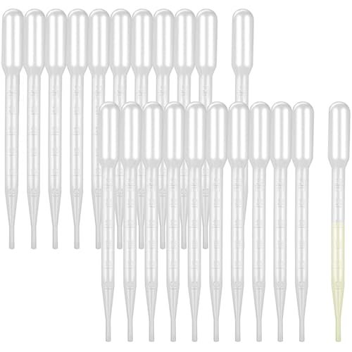 Image of Plastic Transfer Pipettes 3ml - Disposable Graduated Dropper for Laboratory, Essential Oils, Crafts & Daily Use (Pack of 100)