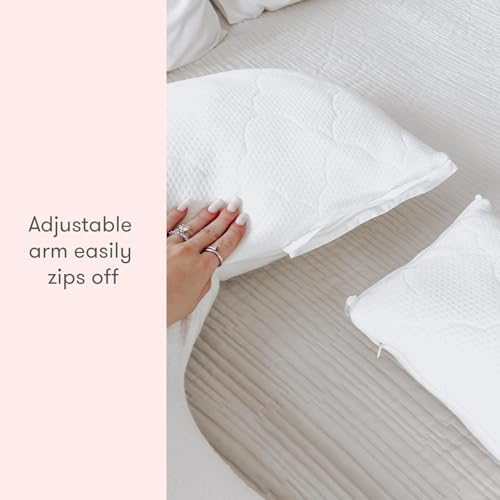 Image of Newton Baby New and Improved Premium Pregnancy Maternity Pillow with Cotton Surface, 50% More Memory Foam and Fiber Clusters for Complete Support, U-Shaped with Removable Washable Cover