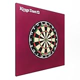 Kings Dart Dart-Set | Dartboard Komplettset: Turnier-Dartscheibe + Dart-Surround | Sisal-Borsten, Spider-Feldbegrenzung | Schutz für Wand u. Darts | Für Soft- u. Steeldarts | Markenqualität